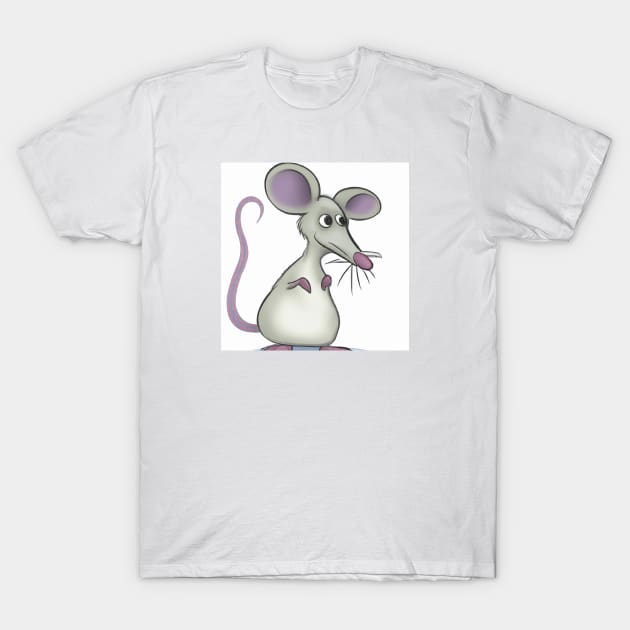 Cute Rat Drawing T-Shirt by Play Zoo